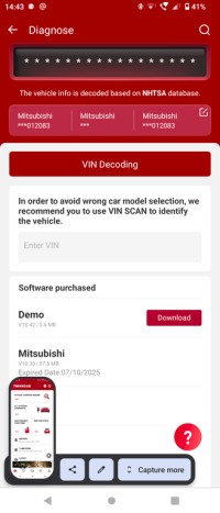 Vehicle Identification Number Decoding with Diagnostic Tool