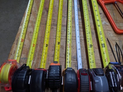 Measuring tape included in most tool kits