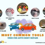 Most common auto body repair tools infographic