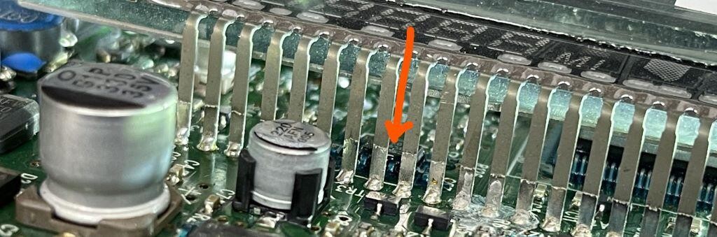 EEPROM chip location under the LCD screen in a Prius combination meter