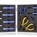 EXI 15pcs Tool Set Kit - Aluminum Case - Hobby RC Tools Organized