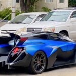 RAESR Tachyon Speed electric hypercar tooling around in Los Angeles suburb, captured by Philippe Martinez.