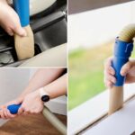 DIY crevice tool made from cardboard tube