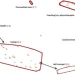 Concept map of patients perspectives of how supervised exercise programs during or following cancer treatment improves their quality of life: cluster name (rate of importance). Note that each point on the concept map represents one of the ideas that the patients generated in response to the focus statement. Points closer to each other were clustered more often together by the patients and are therefore related. The number of each point corresponds to the ideas presented in Table 2. The size of each point represents the mean rate of importance of the corresponding idea, with a larger point indicating a higher mean rate of importance. The line width of a cluster represents the mean rate of importance of all the ideas included in the corresponding cluster, with thicker lines representing a higher mean rate of importance. The arrows represent the ideas that were relocated by the researchers.