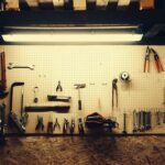 Tools laid out on a workbench